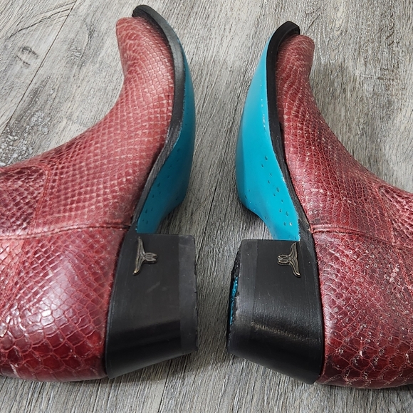 Lane Emma Jane Cowboy Bootie In Striking Red - Picture 7 of 9